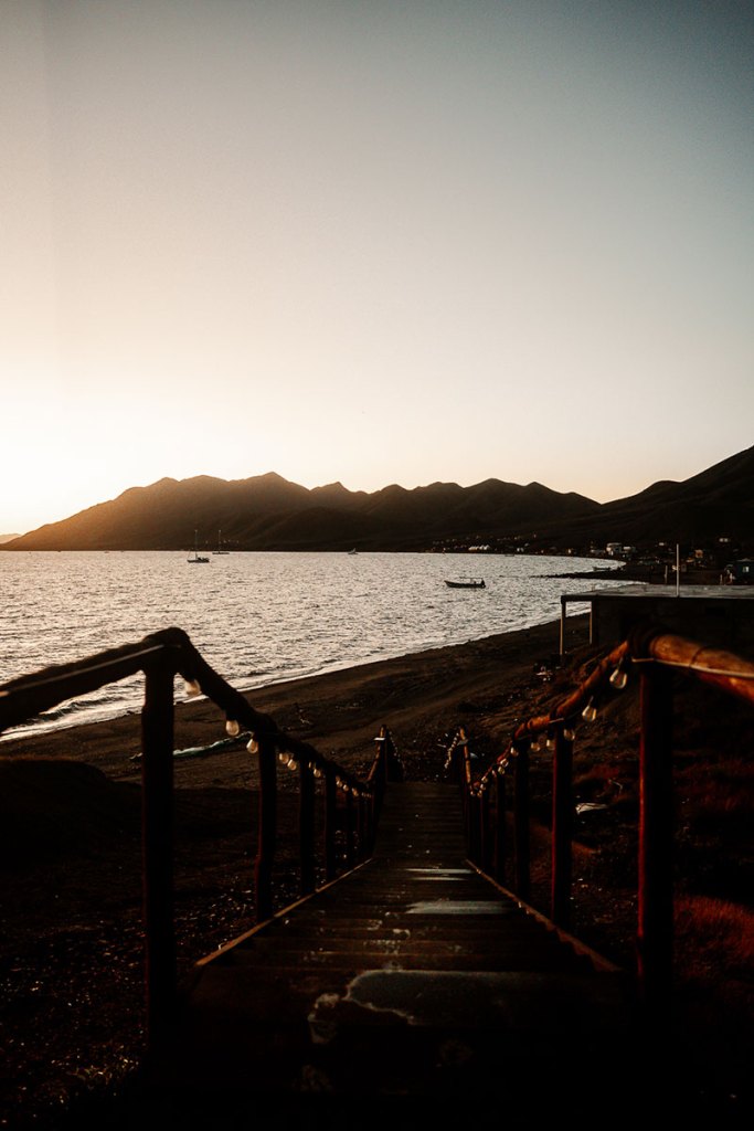 Sunrise over the coastline of Magdalena Bay, Baja California Sur